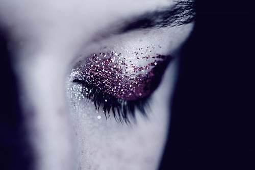 united states woman with glittered eyeshadow ogden